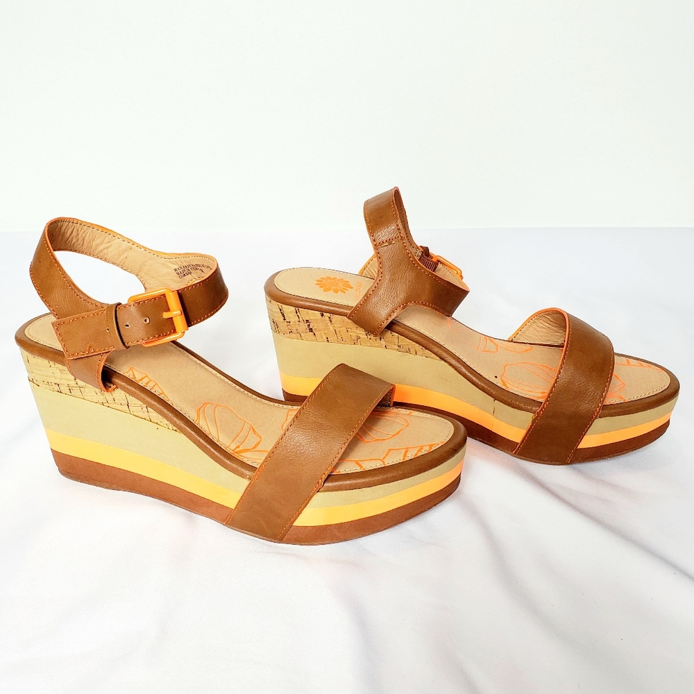 NWOT Yellowbox Cork Wedge Heel Sandals